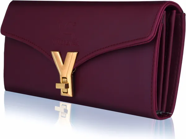 Maroon_Casual_Formal_Synthetic_Leather_Ladies_Y_Twist_Lock_Clutch