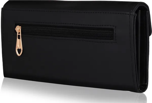 Quality_Black_Clutch_Wallet_With_Y_Twist_Lock_For_Ladies