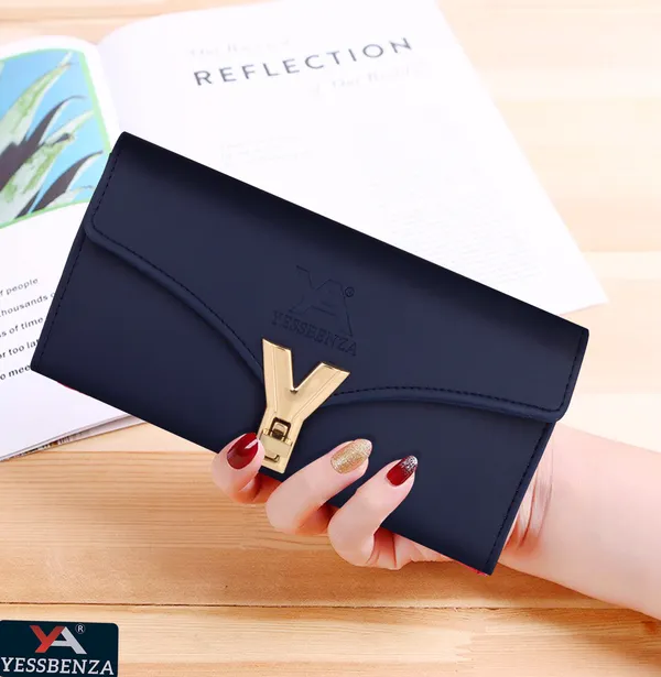 Blue_Quality_Ladies_Y_Twist_Lock_Clutch_Wallet_For_Casual,_Party,_Formal,_Sports.