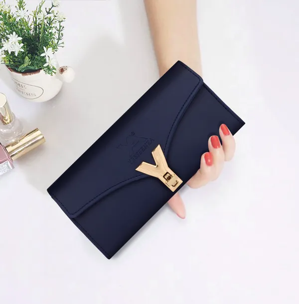 Blue_Quality_Ladies_Y_Twist_Lock_Clutch_Wallet_For_Casual,_Party,_Formal,_Sports.