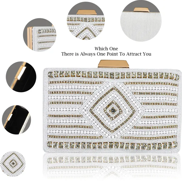 White_Party_Clutch_Bags_-_Embroidery_Lining_Fabric_Hard_Fiber