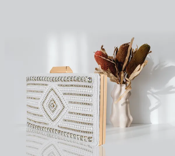 White_Party_Clutch_Bags_-_Embroidery_Lining_Fabric_Hard_Fiber