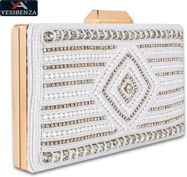White_Party_Clutch_Bags_-_Embroidery_Lining_Fabric_Hard_Fiber