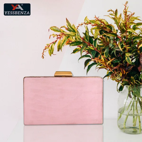 Peach_Embroidery_Party_Clutch_Bag_With_Hard_Fiber_Lining_And_Twist_Clasps