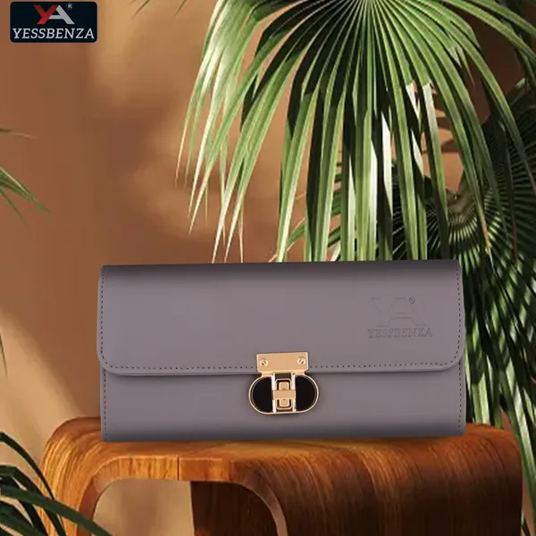 Grey_Synthetic_Handcrafted_Clutch_Wallet_For_Casual,_Party,_Formal,_Sports_Events