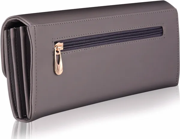 Grey_Synthetic_Handcrafted_Clutch_Wallet_For_Casual,_Party,_Formal,_Sports_Events