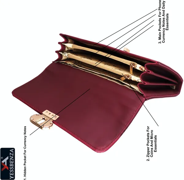 Maroon_Hand_Wallet_Casual_Party_Formal_Sports_Artificial_Handcrafted_Leather