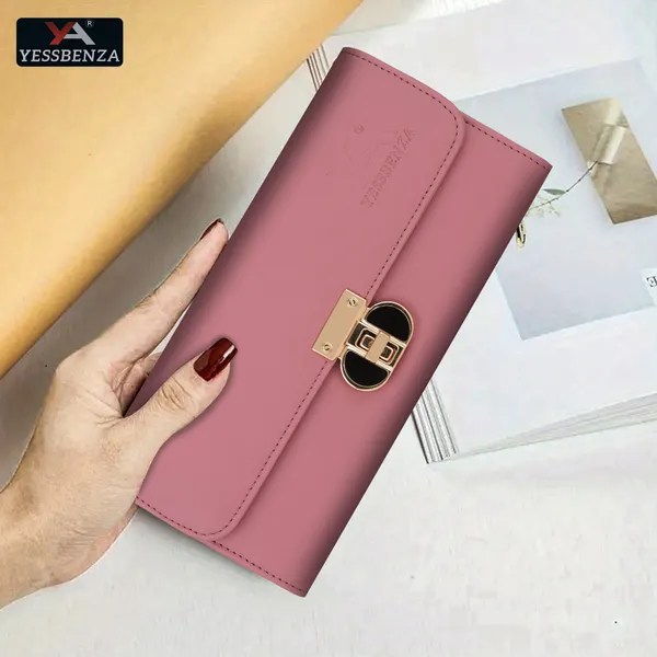 Peach_Handcrafted_Synthetic_Leathers_Ladies_Clutch_Wallet_Casual_Party_Forma_Sportss
