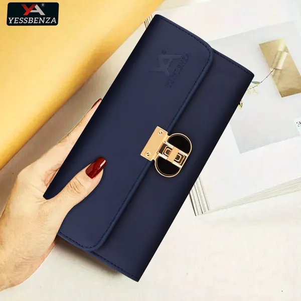 Blue_Ladies_Hand_Wallet_Clutch_Casual_Party_Formal_Sports_Artificial