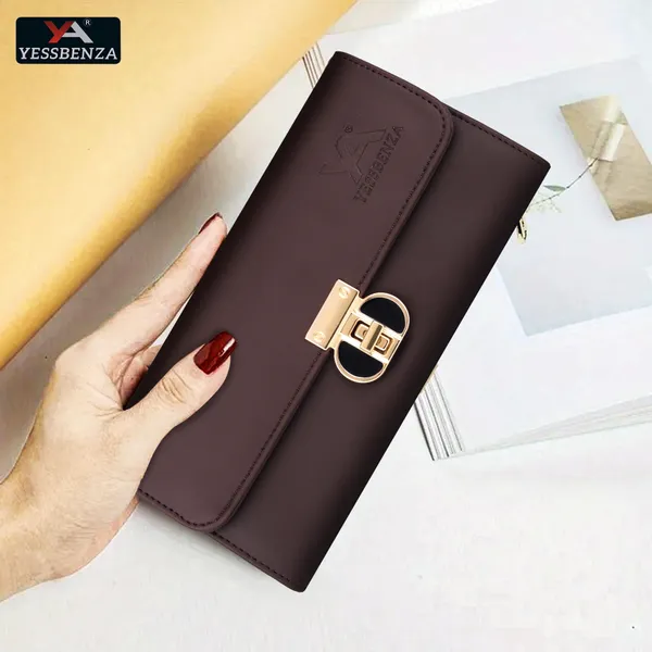 Brown_Hand_Wallet_Clutch_Casual_Party_Formal_Sports_Synthetic_Leather_Polyster_Cotton_Inner_Twist_Lock_Two-Fold_Bag