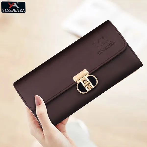 Brown_Hand_Wallet_Clutch_Casual_Party_Formal_Sports_Synthetic_Leather_Polyster_Cotton_Inner_Twist_Lock_Two-Fold_Bag