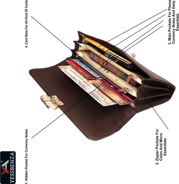 Brown_Hand_Wallet_Clutch_Casual_Party_Formal_Sports_Synthetic_Leather_Polyster_Cotton_Inner_Twist_Lock_Two-Fold_Bag