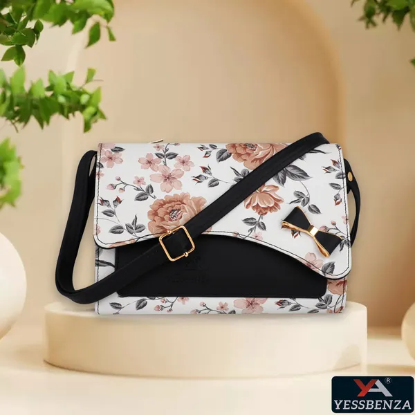 Black_Striped_Casual_Formal_Synthetic_Leather_Cotton_Magnetic_Button_Sling_Bag
