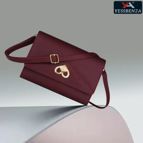 Maroon_Self_Design_Casual_Synthetic_Leather_And_Cotton_Sling_Bag