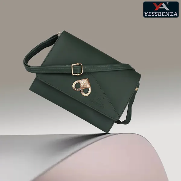 Green_Self_Design_Engrave_Casual_Evening_Synthetic_Leather_Sling_Bag