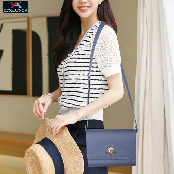 Blue_And_Striped_Casual_Synthetic_Leather_Detachable_Strap_Sling_Bag