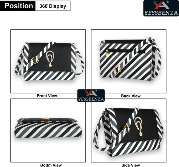 Black_Printed_Synthetic_Leather_Casual_Satchel_With_Detachable_Strap