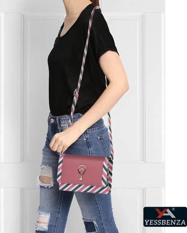 Mauve_Colorblock_And_Printed_Casual_And_Evening_Synthetic_Leather_Satchel