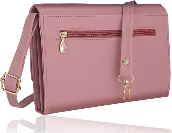 Coral_Textured_And_Studded_Casual_And_Evening/Party_And_Formal_Synthetic_Leather_Clutch_Bag