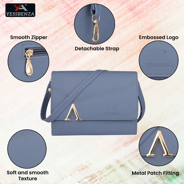 Navy_Textured_And_Studded_Casual_And_Evening/Party_And_Formal_Sling_Bag