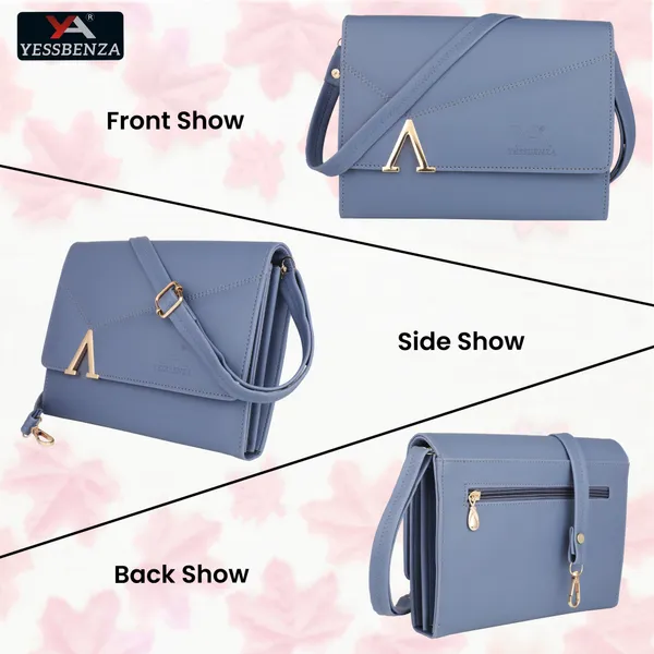 Navy_Textured_And_Studded_Casual_And_Evening/Party_And_Formal_Sling_Bag