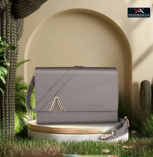 Grey_Textured_Synthetic_Leather_And_Cotton_Detachable_Strap_Magnetic_Button_Sling_Bag