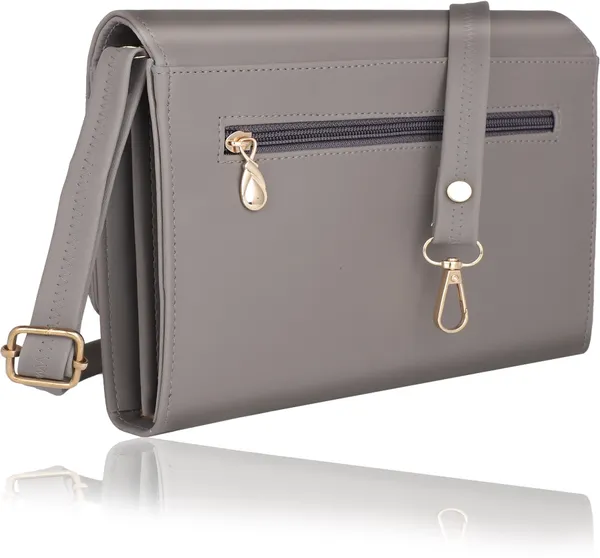 Grey_Textured_Synthetic_Leather_And_Cotton_Detachable_Strap_Magnetic_Button_Sling_Bag
