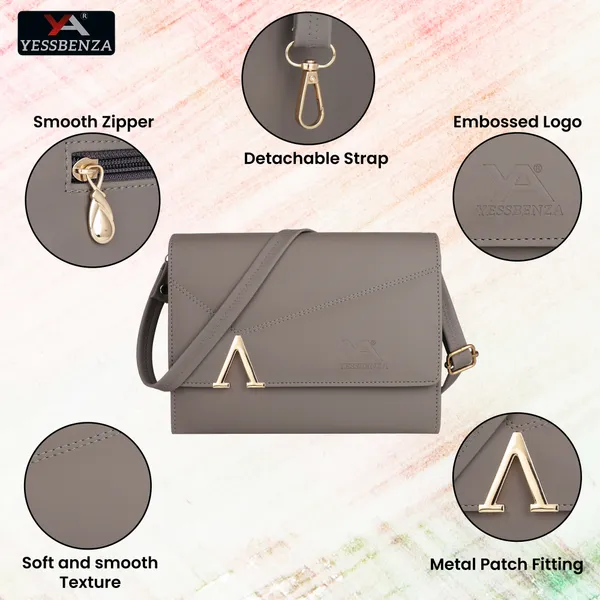 Grey_Textured_Synthetic_Leather_And_Cotton_Detachable_Strap_Magnetic_Button_Sling_Bag
