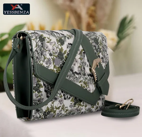 Green_Self_Design_Engrave_Casual_Evening_Synthetic_Leather_Sling_Bag