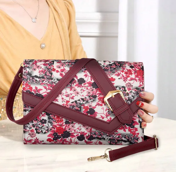 Maroon_Self_Design_Casual_Synthetic_Leather_And_Cotton_Sling_Bag