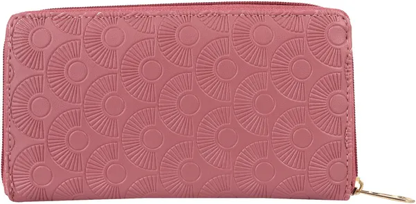 Peach_Handcrafted_Round_Zipper_Close_Casual_Handbags_For_Ladies