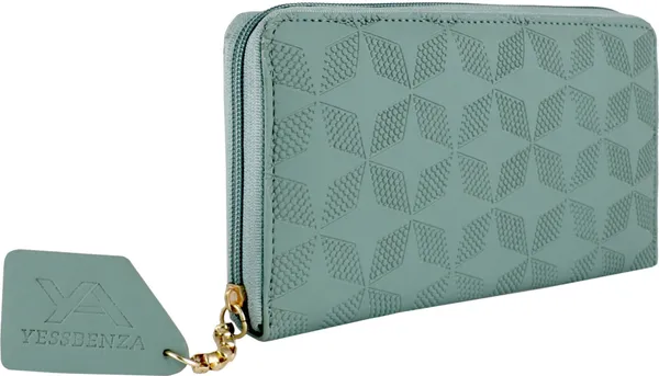 Green_Elite_Synthetic_Women_Handbag_Casual_Round_Zipper_Close_Clutch