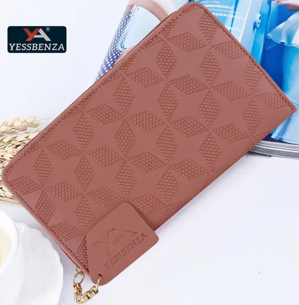 Peach_Women'S_Synthetic_Faux-Leather_Hand_Clutch_Mobile_Casual_Bag