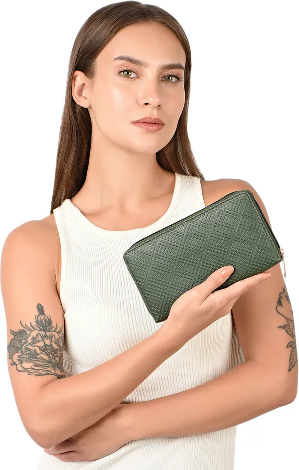 Green_Handbags_Clutch_Casual_Party_Formal_Sports_Handcrafted_Leathers_Cotton_Fabrics_Zipper_Closer