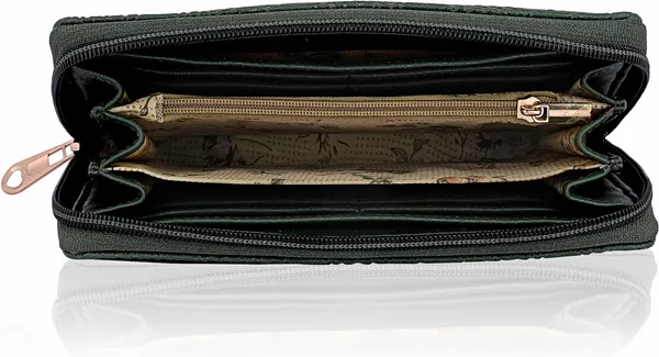 Green_Handbags_Clutch_Casual_Party_Formal_Sports_Handcrafted_Leathers_Cotton_Fabrics_Zipper_Closer