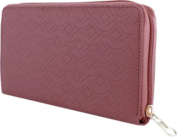 Peach_Embossed_Design_Women_Casual_Party_Clutch_Bag