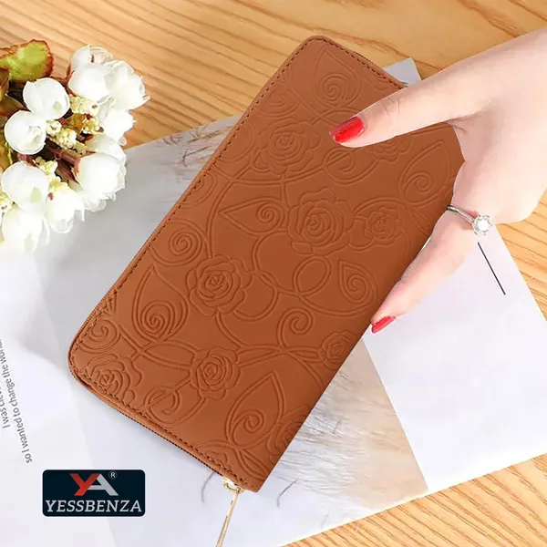 Tan_Synthetic_Leathers_Round_Zipper_Closer_Handbags_Clutches_For_Women