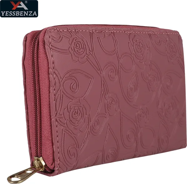 Peach_Stylish_Synthetic_Leathers_Round_Zipper_Closer_Clutch_Bag