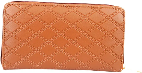 Turquoise_Embossed_Effect_Round_Zipper_Closer_Clutch_Bag_For_Women