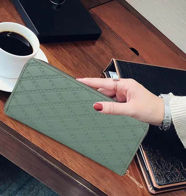 Emerald_Embossed_Casual_Women_Clutches_Faux-Leather_Polyester_Zipper_Clutch