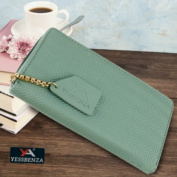 Light_Green_Synthetic_Fabric_Women_Handbag_Elite_Clutch_Mobile_Case