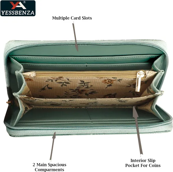 Light_Green_Synthetic_Fabric_Women_Handbag_Elite_Clutch_Mobile_Case