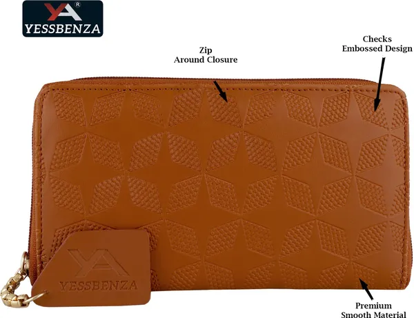 Tan_Women_Handbag_With_Round_Zipper_Close_Clutch