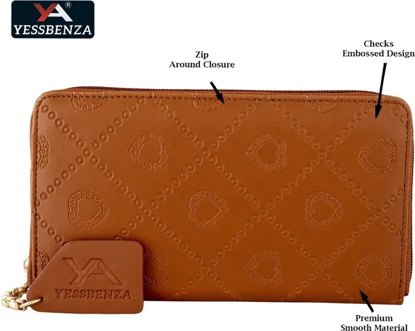 Tan_Elite_Faux-Leather_Women'S_And_Girls_Casual_Handbag_Mobile_Clutch