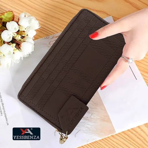 Leather_Brown_Casual_Women_Handbag_Clutch_Mobile_Elite_Poly_Cotton_Fabric_Zipper_Closers