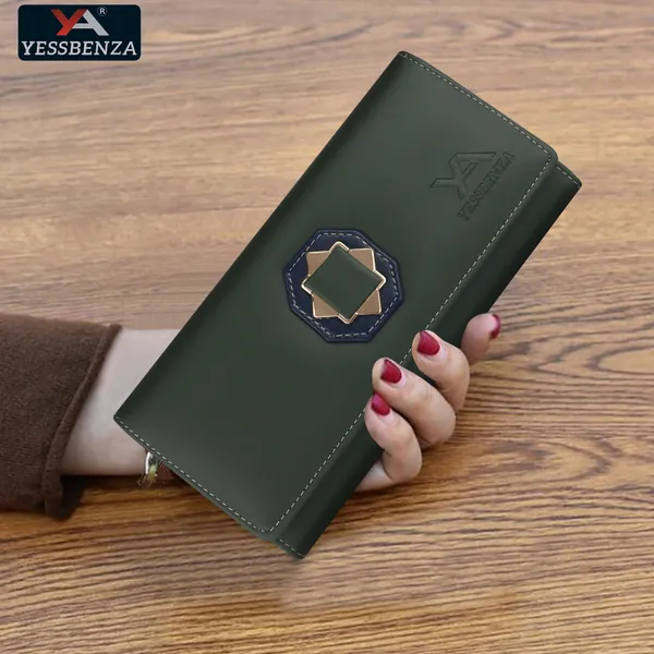 Green_Casual_Women_Clutches_Magnetic_Hand_Wallet'S_Synthetic_Leather_Envolap_Bag