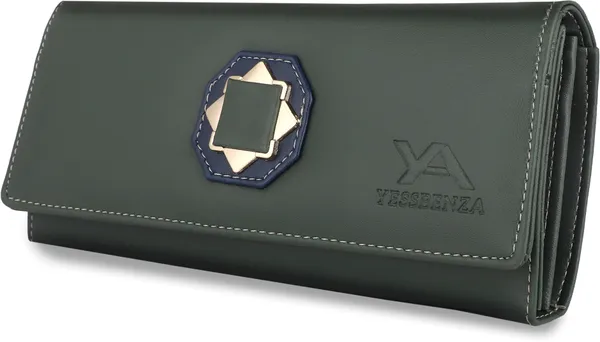 Green_Casual_Women_Clutches_Magnetic_Hand_Wallet'S_Synthetic_Leather_Envolap_Bag