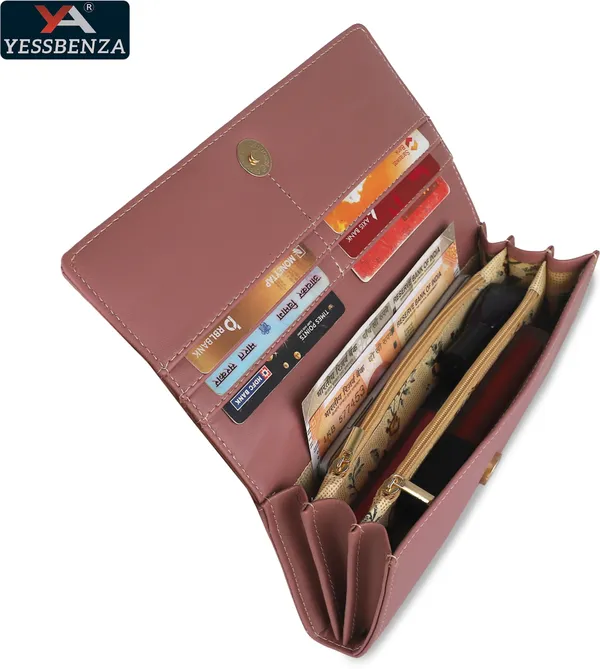 Peach_Artifical_Synthetic_Leathers_Cotton_Latest_Women_Clutches_Envolap_Hand_Bag