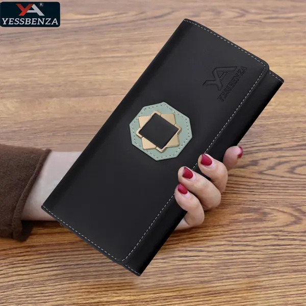 Black_Casual_Party_Formal_Women_Clutches_Mobile_Hand_Wallet'S_Artificial_Leather