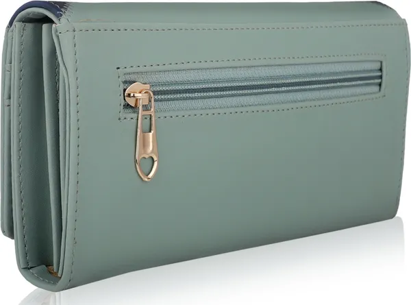 Light_Green_Synthetic_Leather_Envelope_Flap-Fold_Clutch_Bag_For_Casual_To_Party